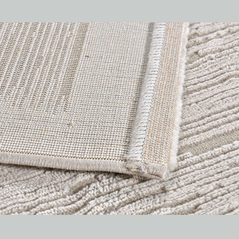 Simple Apricot Modern Rug Polyester Solid Color Area Rug Non-Slip Rug for Living Room