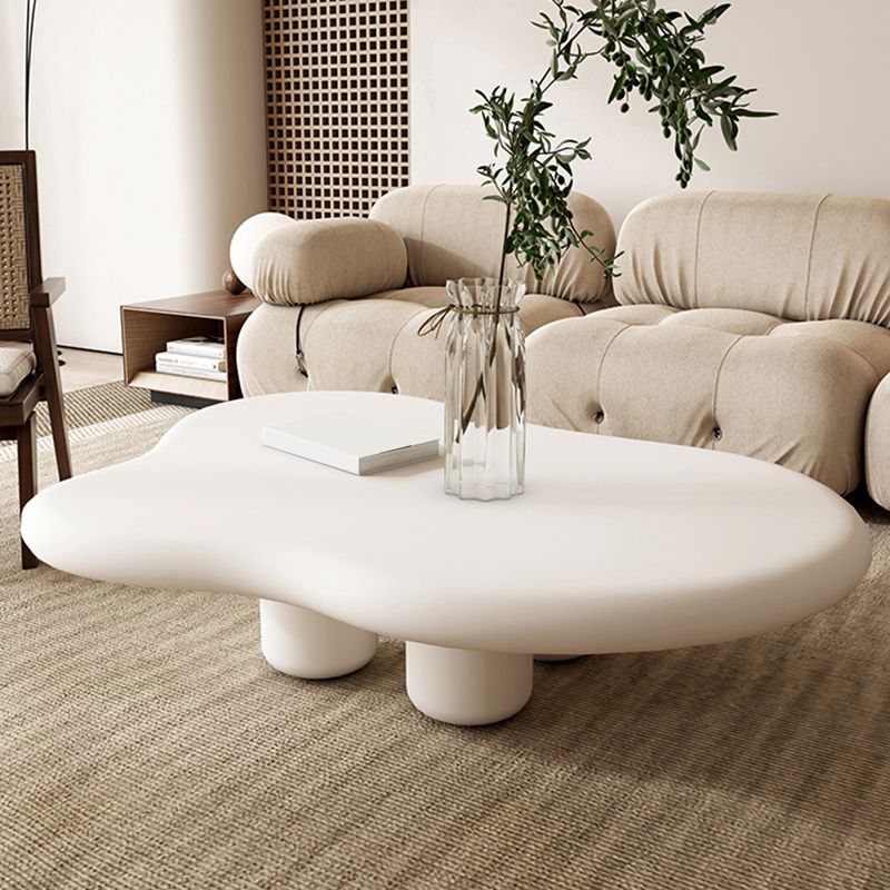 Scandinavian Wooden Coffee Cocktail Table Free form 3 Legs Cocktail Table