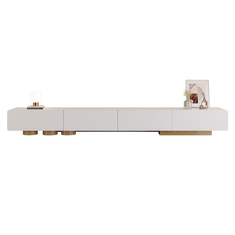 Modern TV Console Enclosed Storage TV Media Stand with Drawers