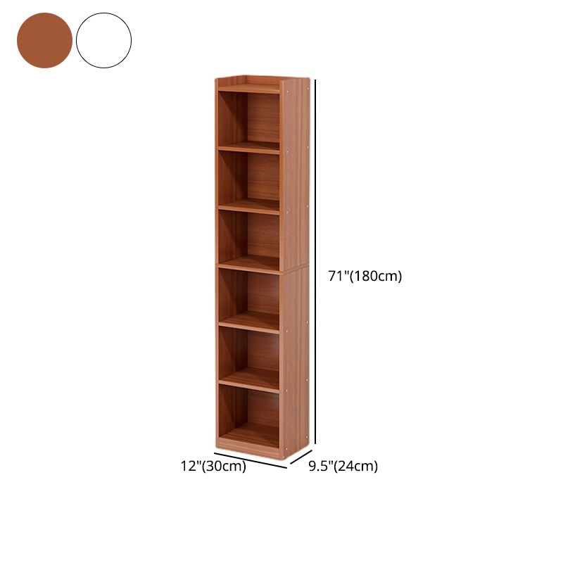 Modern Manufactured Wood Standard Bookshelf Vertical Closed Back Bookcase for Home