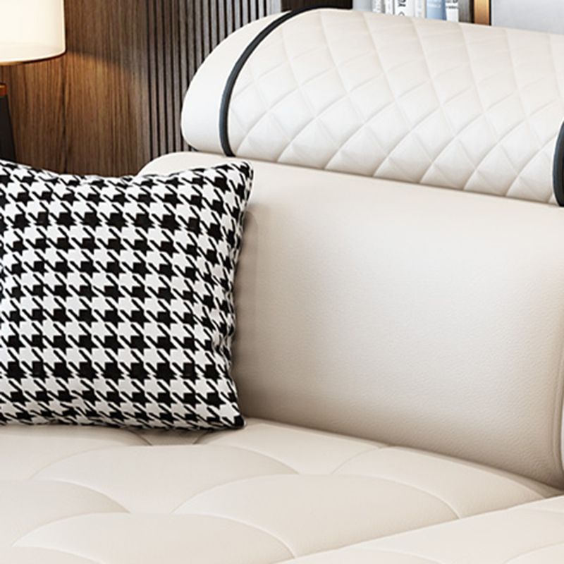 Faux Leather/Fabric Sectionals Pillow Top Arm Sofa with Reversible Chaise