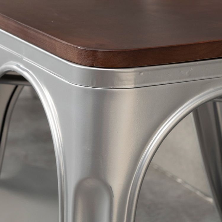 Chaise de salle à manger industrielle en métal, fauteuil empilable à dossier à lattes pour restaurant