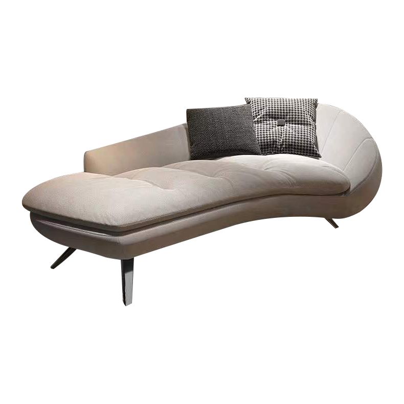 Modern Chaise Lounge Chair Light Grey Right-Arm Facing Chaise