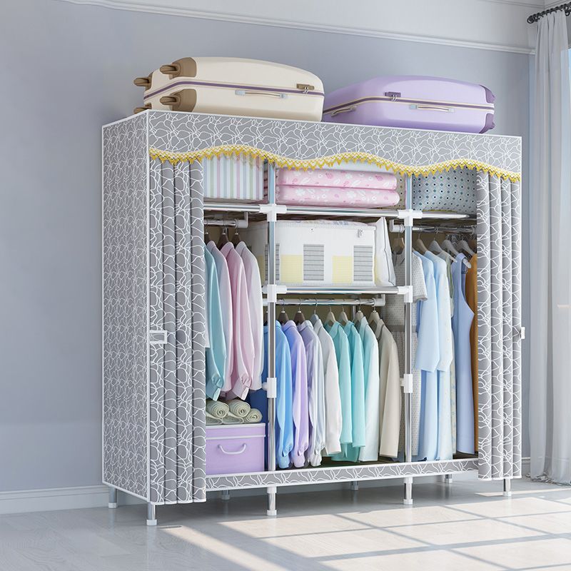 Modern Style Metal Wardrobe Bedroom Wardrobe Closet with Legs