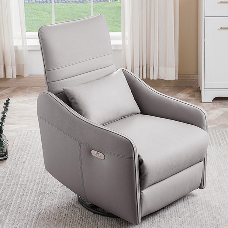 Leather Electric Standard Recliner Contemporary Style Living Room Single Recliner