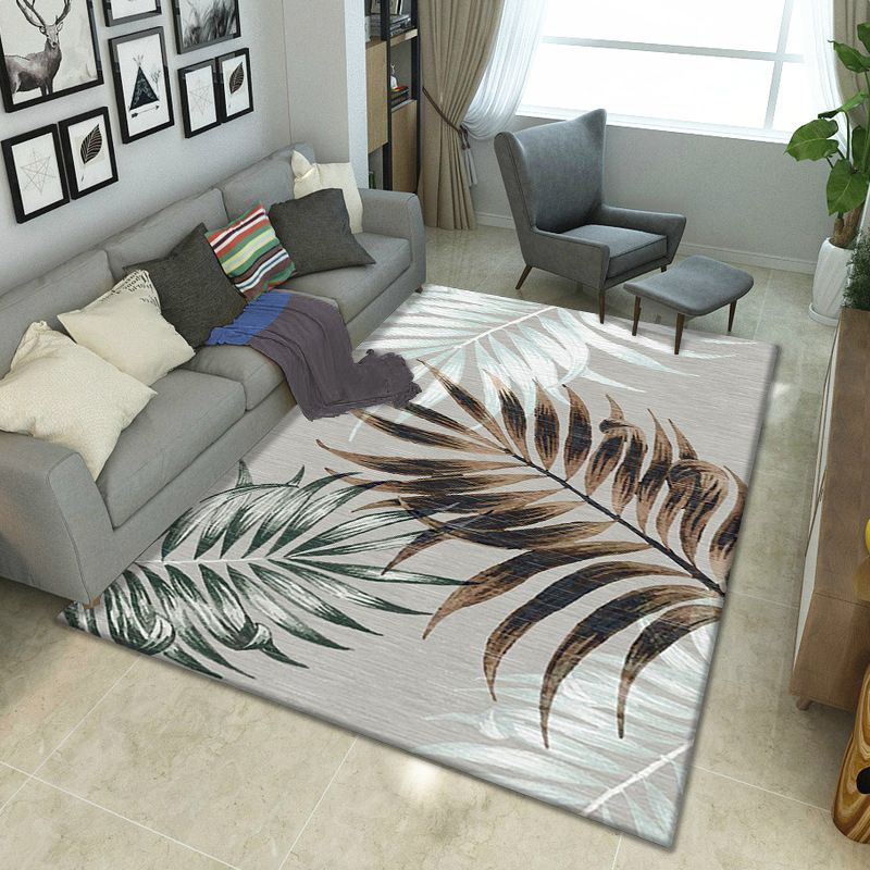 Multicolor Geometrical Color Block Rug Polyester Nordic Rug Pet Friendly Anti-Slip Washable Rug for Great Room