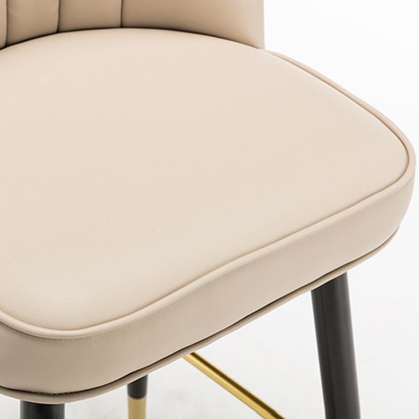 Scandinavian Footrest Living Room Stool Matte Finish Upholstered Barstool