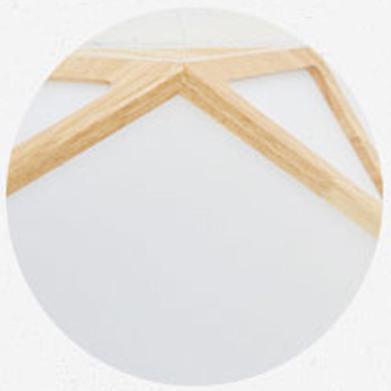 Houten inbouwplafondlamp met acrylkap LED moderne inbouwplafondarmatuur