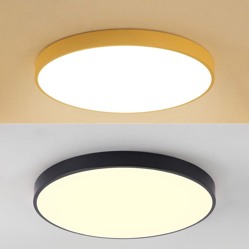 Runde, bündige Acryl-Deckenleuchten im modernen Stil, 1-flammige Einbauleuchten