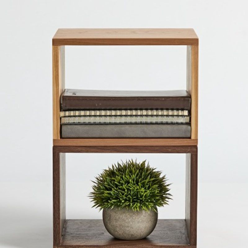 Open Back Bookshelf Modern Style Solid Wood Bookcase for Office