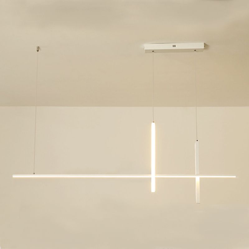 Minimalism Contemporary Style Island Pendants Metal LED Island Chandelier Light for Dining Room