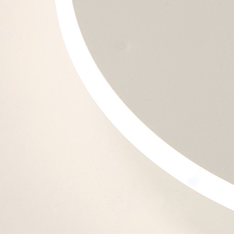 Plafoniera moderna artistica a LED in ferro laccato circolare con montaggio ad incasso con paralume in acrilico