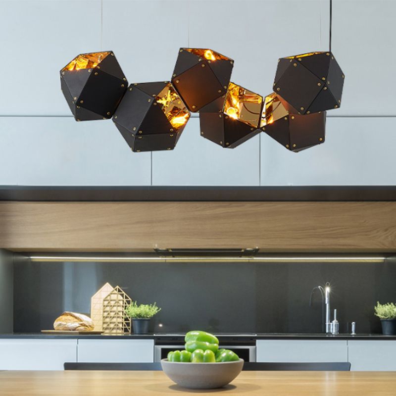 Modern Style Hanging Island Light Metal Dining Room Island Chandelier