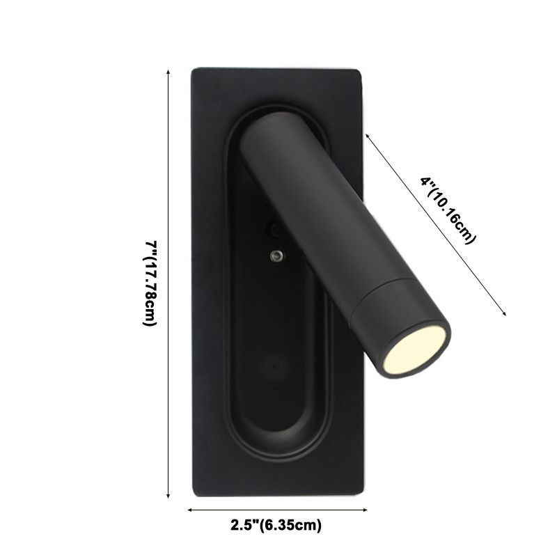 Black Metall Wandleuchte moderne Wandmontage Leuchte Leselampe für Schlafzimmer