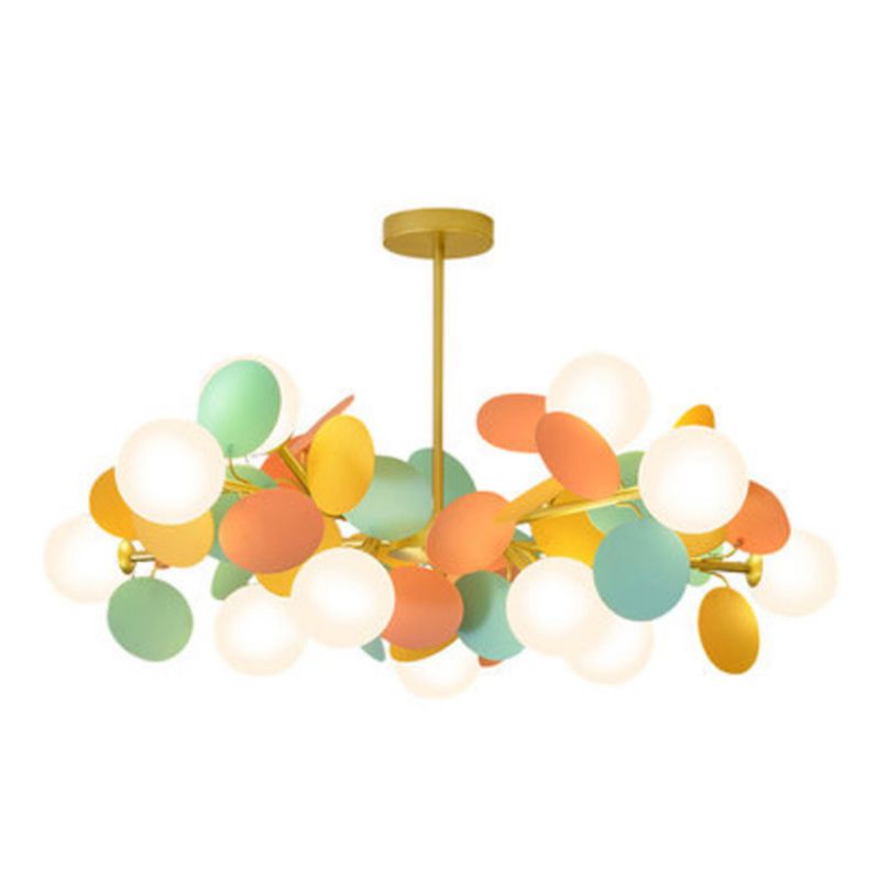 Ultra-modern Sphere Chandelier Lamp Glass Suspension Pendant Light for Living Room