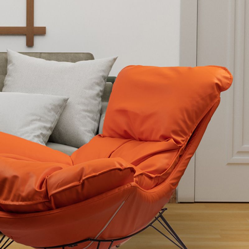 Modern Upholstered Rocker Chair Metal Frame Rocker Chair with Ottoman