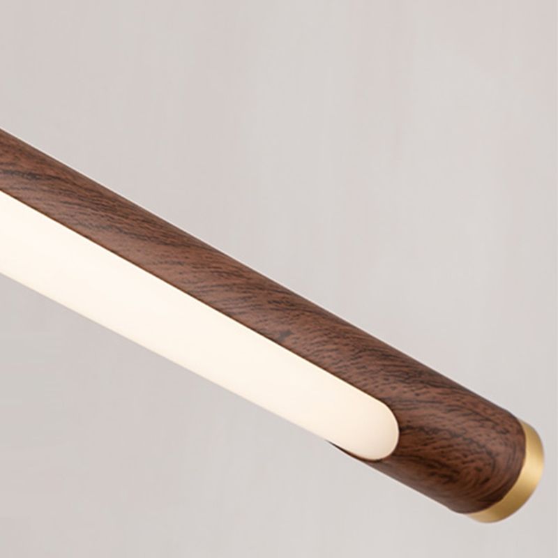 Metal Linear Shade Wall Sconce Modern Style Modern 1 Apparecchio di illuminazione da parete a specchio leggero in marrone