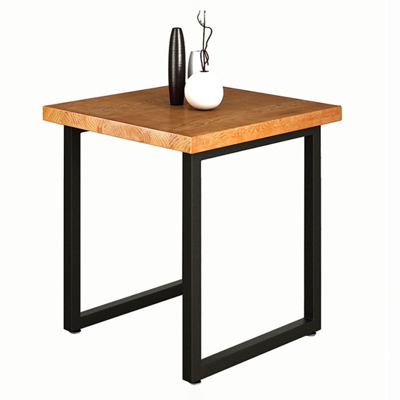 Industriequadrat Esstisch Kiefer Massivholz Tisch mit doppelter Sockel