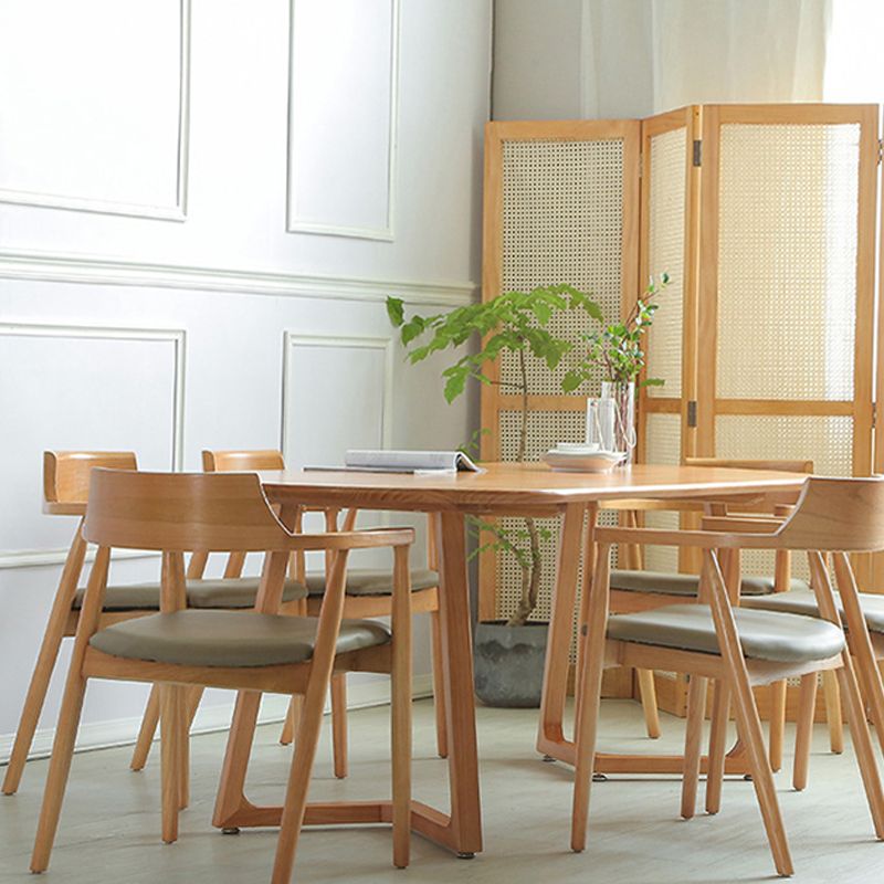 Oval Dining Table Simplicity Solid Wood Table for Dining Room