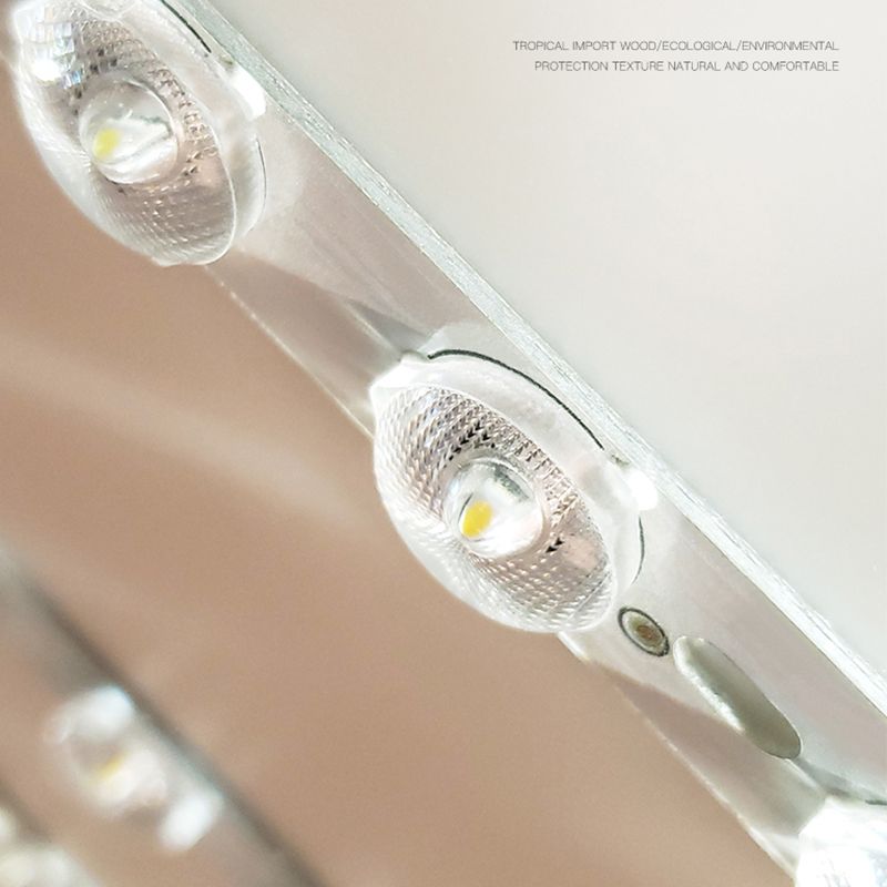 LED Flush Ceiling Light Fixtures with Acrylic Shade Wooden Flush Mount Ceiling Fixture