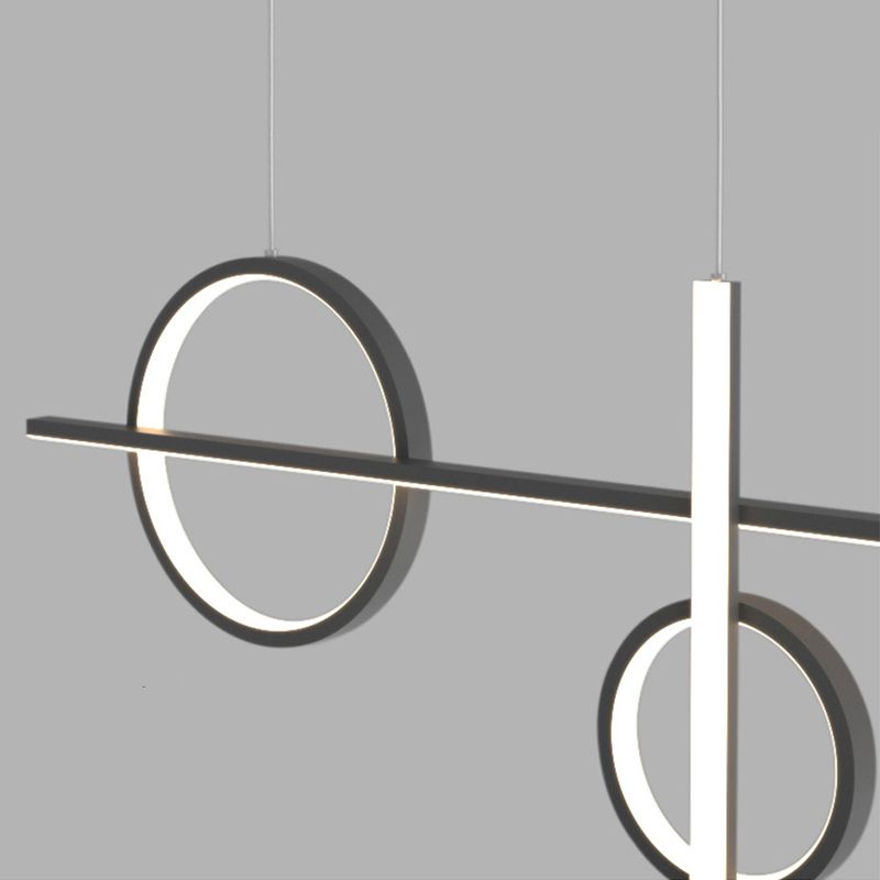 4 Light Geometric Island Lights Modern Kitchen Island Lighting Metal Island Chandelier