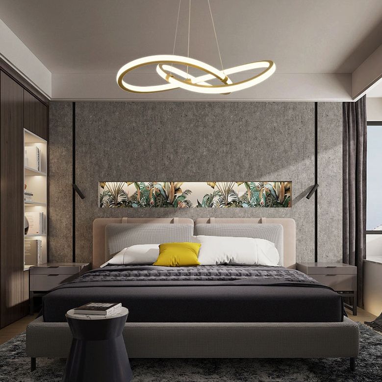 Kronleuchterleuchte Designer Moderner Einfachheit Metall Anhänger Beleuchtung für das Restaurant