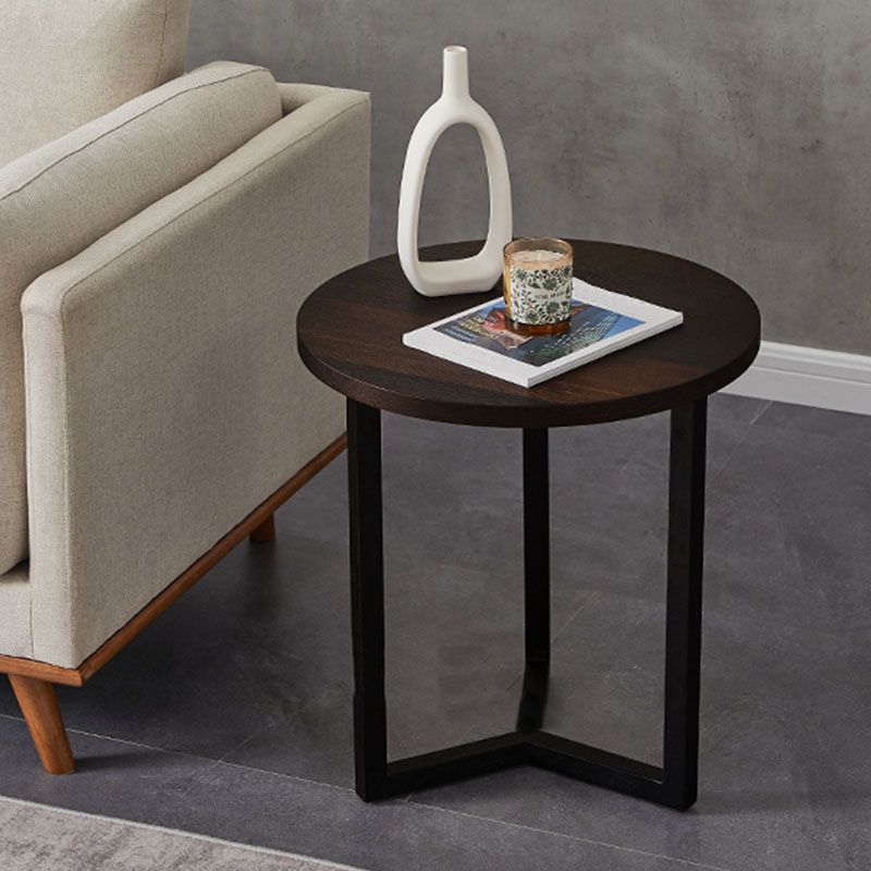 Round Wood Side Table Nordic Style Side Table for Living Room