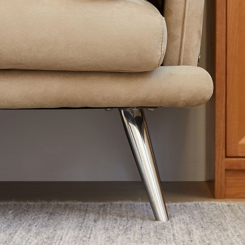 3/4-seat Modern Brown Sofa Wear-resistant Sofa with Metal Legs