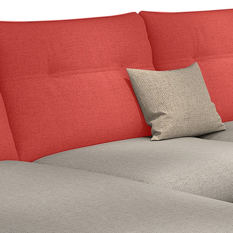 Stationary Fabric Living Room Square Arm Cushions Contemporary Seating