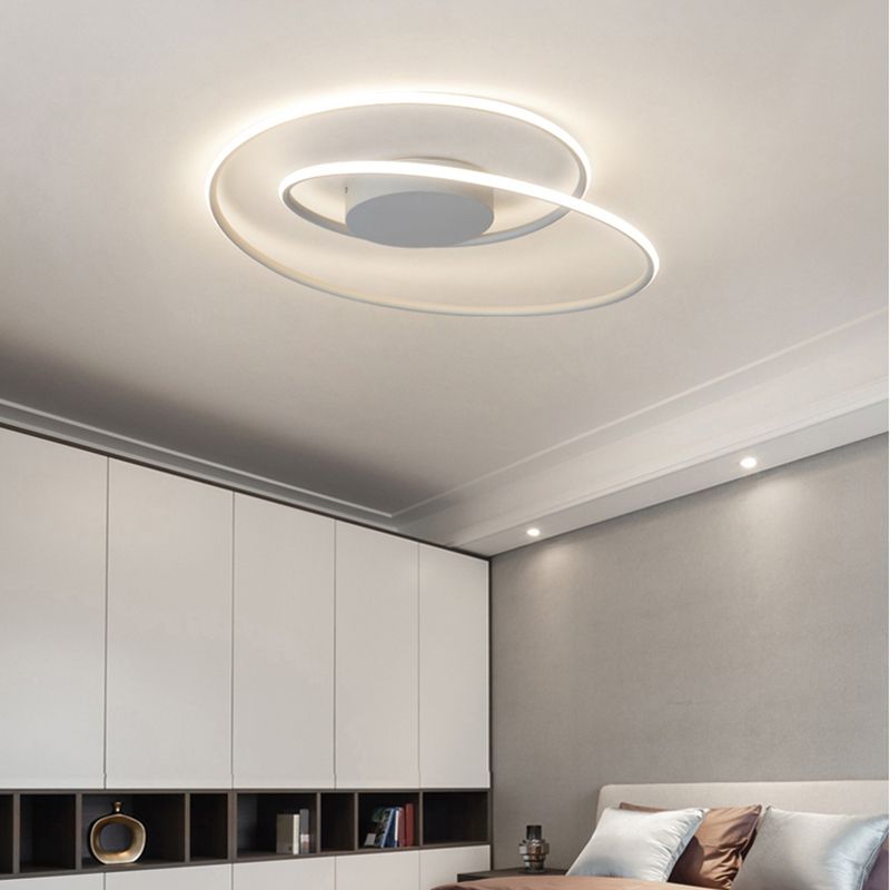 Lámpara de techo de línea LED con montaje empotrado estilo modernista para sala de estar y comedor