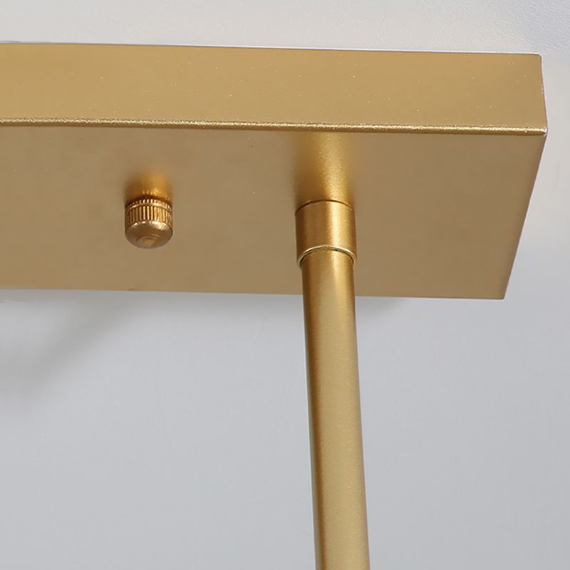 Modern Rectangle Shade Island Pendant Crystal Island Lights for Restaurant