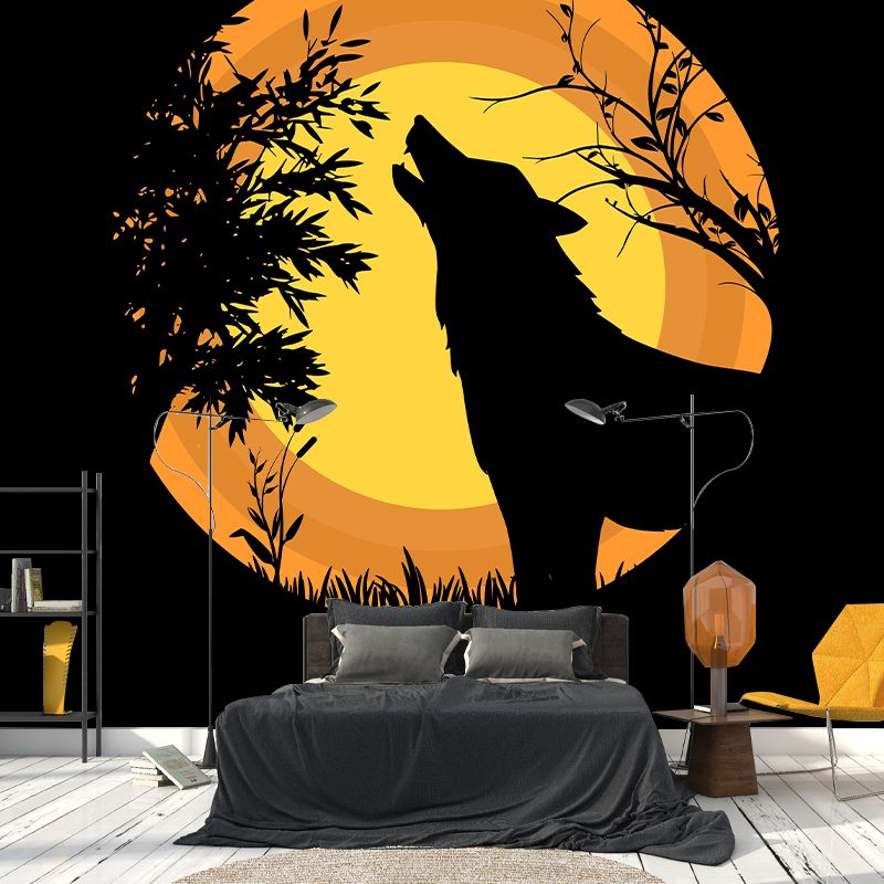 Cartoon Animals Wallpaper Environment Friendly Mildew Resistant Indoor Wall Mural