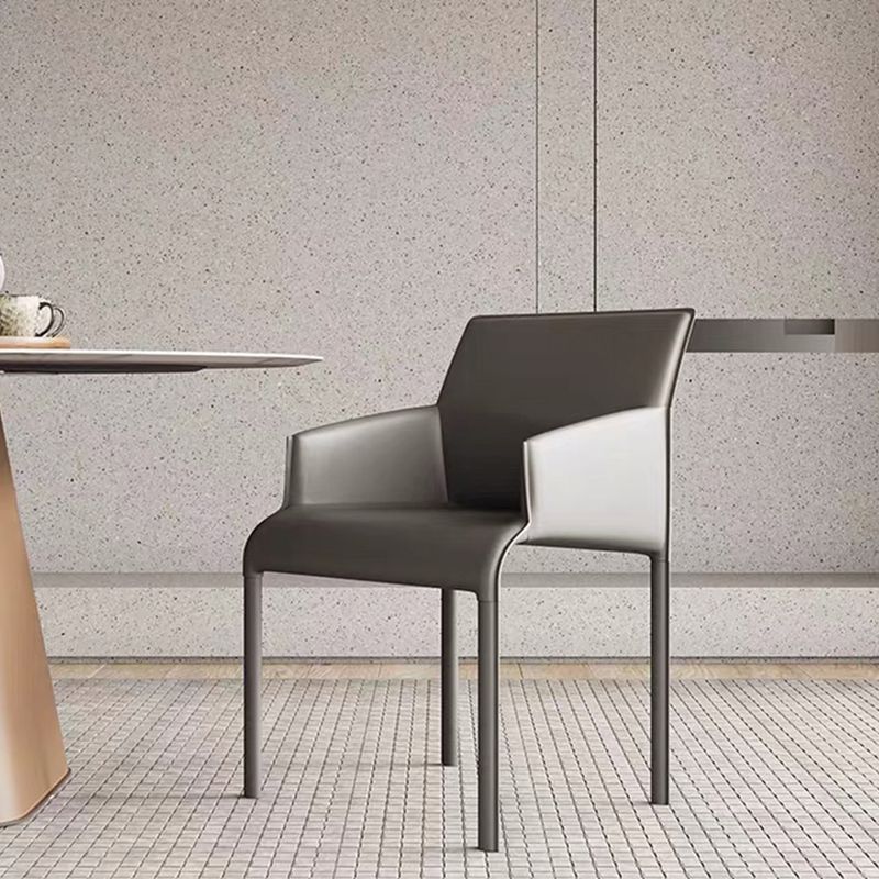 Upholstered Dining Accent Chair Faux Leather Dining Chair for Home