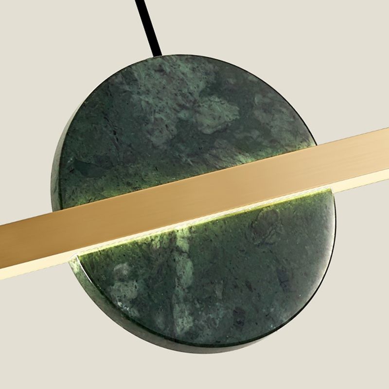 Simple Hanging Island Light Marble LED Hanging Lighting Fixture for Sitting Room