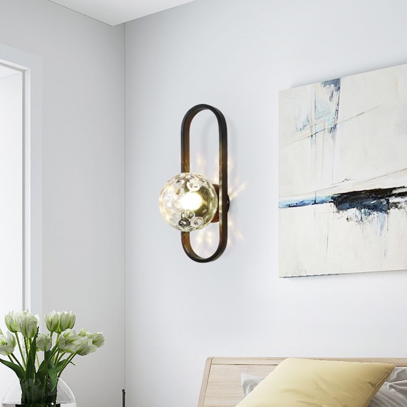 Modernist Wall Sconce Globe Glass Sconce Lighting for Bedroom