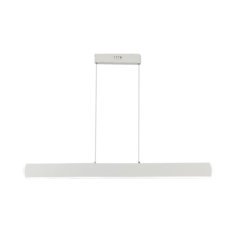 Linearanhänger leichte minimalistische Acryl weiße LED Hängende Deckenleuchte für Esszimmer, 31,5 "/39" breit