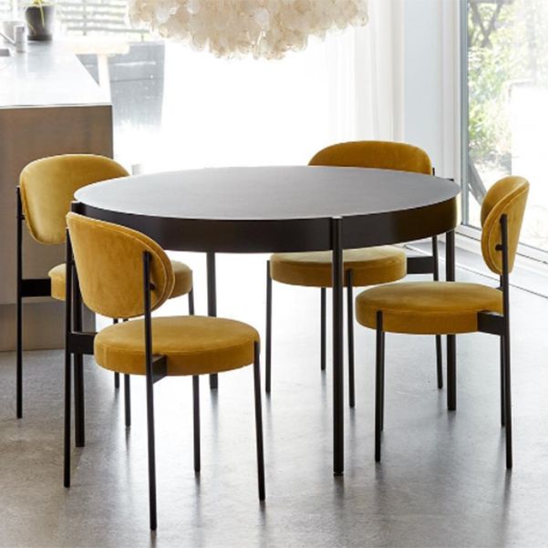 Contemporary Open Back Dining Chair Upholstered Dining Side Chair