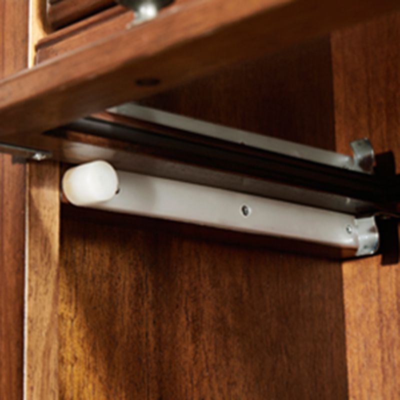 Espresso Shelf Bookcase With Doors Closed Back Shelf for Office