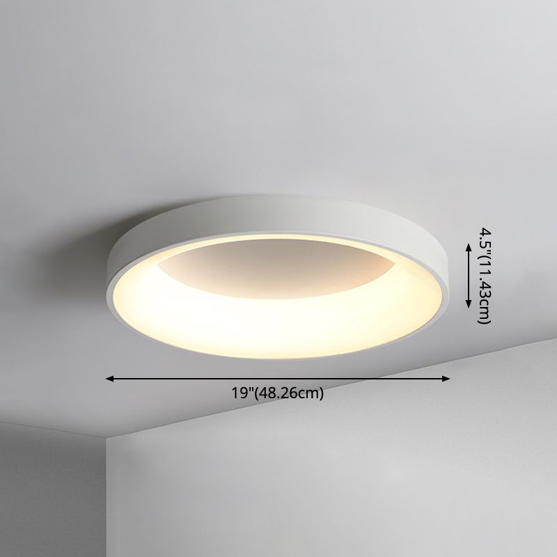 Metal Circular Rubor montura de techo Lámpara Nórdica Estilo Nórdico Iluminación de montaje para dormitorio