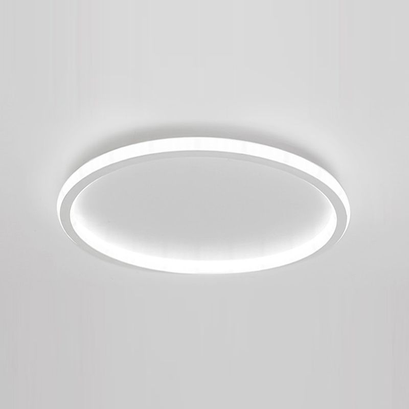 Modern Flush Mounted Ceiling Lights Ring LED Ceiling Mount Lighting with Silicone Shade