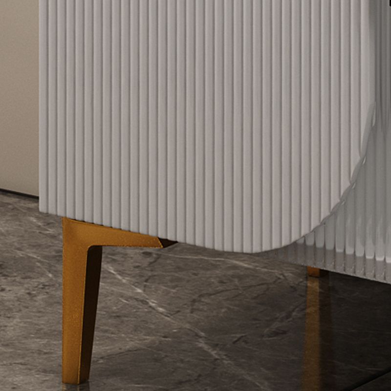 Modern Curio Cabinet Glass Storage Cabinet with Doors for Dining Room