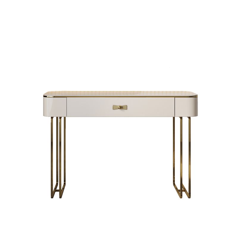 Glam Vanity Dressing Table Set Beige Make-up Vanity with Drawer