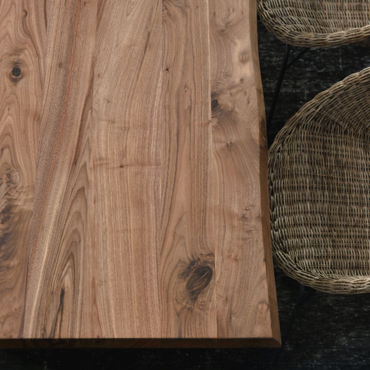 Mesa de comedor rectangular industrial de metal, mesa superior de madera para cocina y comedor