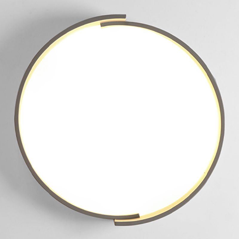 Modern Simplicity LED Ceiling Fixture Iron Circular Flush Mount with Acrylic Shade