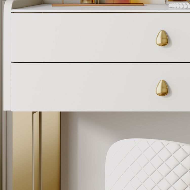 Stone Top Vanity Set 3/6 Storage Drawers Dressing Table with Padded Stool