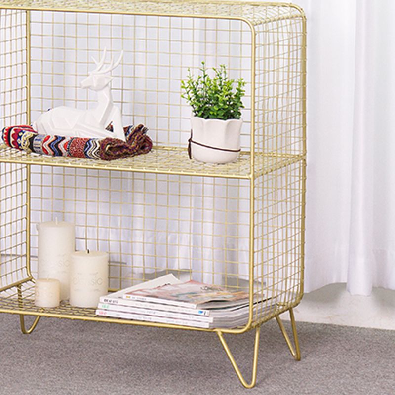 11" Wide Glam Shelf Closed Back Metal Shelves Included Bookcase