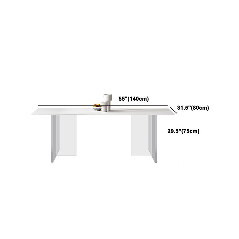 Modern Style Sintered Stone Dining Table Set White 1/4/6/7/8 Pieces Dining Set