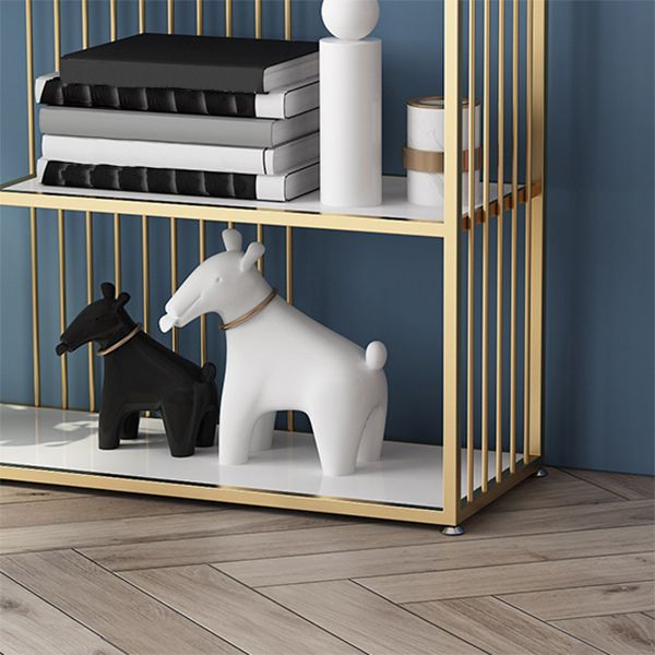 Offenes vertikales Etagere -Bücherregal Weiß -Hersteller Holzregal Eisenrahmen Bücherregal