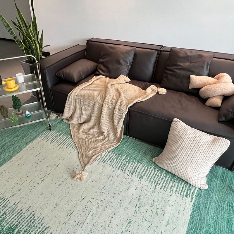 Green Modern Carpet Graphic Polyester Area Carpet Tear Resistant Carpet for Home Decor