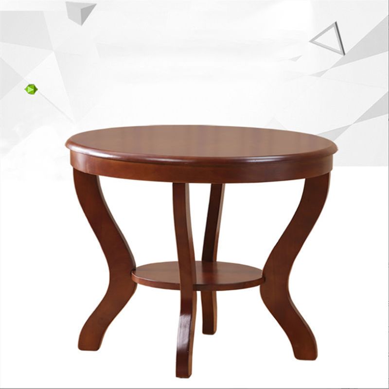 Traditional Table Solid Wood 4 Legs Living Room Side End Table